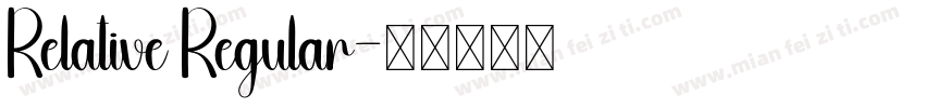 Relative Regular字体转换